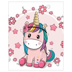 Cartoon Unicorn Fantasy Drawstring Bag (small)