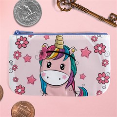 Cartoon Unicorn Fantasy Large Coin Purse by Jancukart