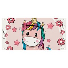 Cartoon Unicorn Fantasy Banner And Sign 4  X 2  by Jancukart