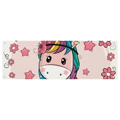 Cartoon Unicorn Fantasy Banner And Sign 9  X 3 