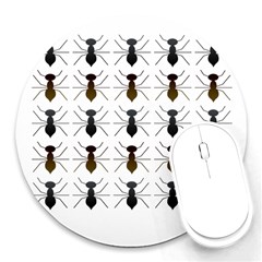 Ant Insect Pattern Cartoon Ants Round Mousepads by Ravend