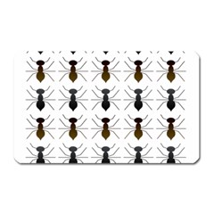 Ant Insect Pattern Cartoon Ants Magnet (rectangular) by Ravend