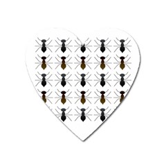 Ant Insect Pattern Cartoon Ants Heart Magnet by Ravend