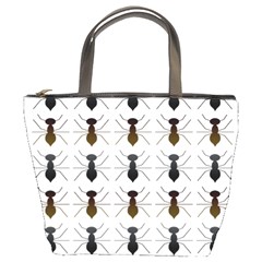 Ant Insect Pattern Cartoon Ants Bucket Bag by Ravend