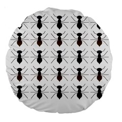 Ant Insect Pattern Cartoon Ants Large 18  Premium Round Cushions by Ravend