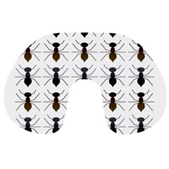 Ant Insect Pattern Cartoon Ants Travel Neck Pillow by Ravend