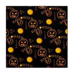 Halloween Background Pattern Tile Coaster by Ravend