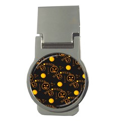 Halloween Background Pattern Money Clips (Round) 