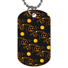 Halloween Background Pattern Dog Tag (One Side)