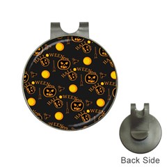 Halloween Background Pattern Hat Clips with Golf Markers