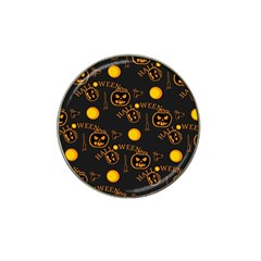 Halloween Background Pattern Hat Clip Ball Marker