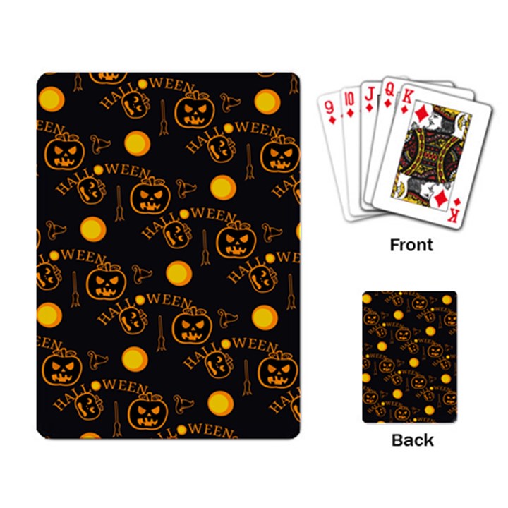 Halloween Background Pattern Playing Cards Single Design (Rectangle)