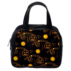 Halloween Background Pattern Classic Handbag (One Side)