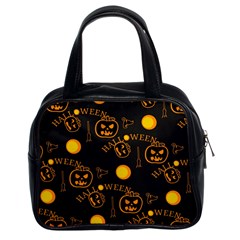 Halloween Background Pattern Classic Handbag (Two Sides)