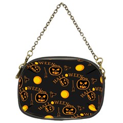 Halloween Background Pattern Chain Purse (Two Sides)