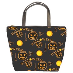 Halloween Background Pattern Bucket Bag