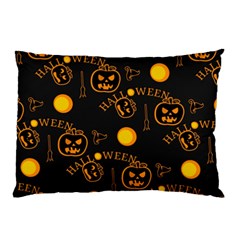 Halloween Background Pattern Pillow Case by Ravend