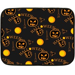 Halloween Background Pattern Double Sided Fleece Blanket (mini)  by Ravend