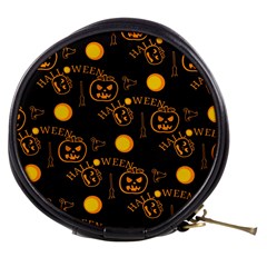 Halloween Background Pattern Mini Makeup Bag