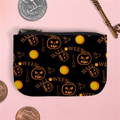 Halloween Background Pattern Mini Coin Purse