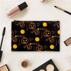 Halloween Background Pattern Cosmetic Bag (Medium)