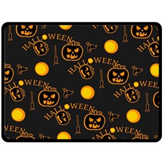 Halloween Background Pattern Fleece Blanket (Large) 