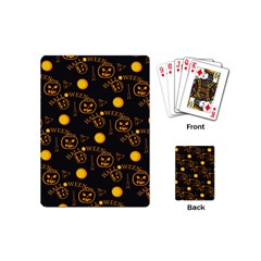 Halloween Background Pattern Playing Cards Single Design (Mini)