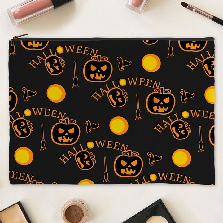 Halloween Background Pattern Cosmetic Bag (XXXL)