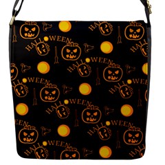 Halloween Background Pattern Flap Closure Messenger Bag (S)