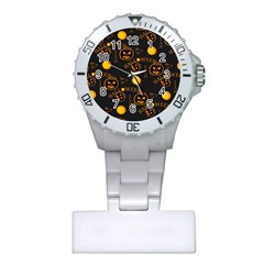 Halloween Background Pattern Plastic Nurses Watch