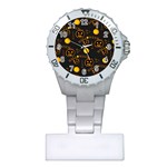 Halloween Background Pattern Plastic Nurses Watch Front