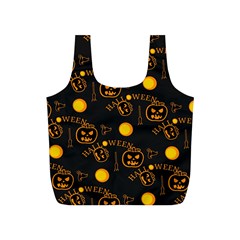 Halloween Background Pattern Full Print Recycle Bag (S)