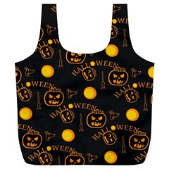 Halloween Background Pattern Full Print Recycle Bag (XL)