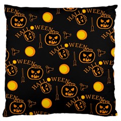 Halloween Background Pattern Large Flano Cushion Case (two Sides)