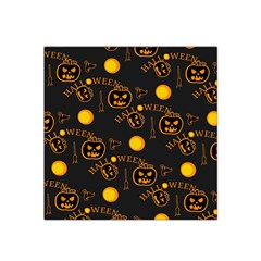 Halloween Background Pattern Satin Bandana Scarf 22  X 22  by Ravend