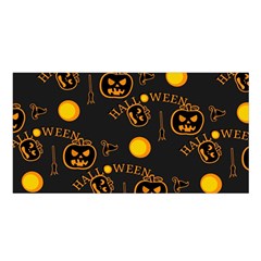 Halloween Background Pattern Satin Shawl 45  x 80 