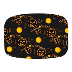 Halloween Background Pattern Mini Square Pill Box