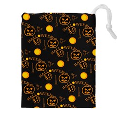 Halloween Background Pattern Drawstring Pouch (4XL)