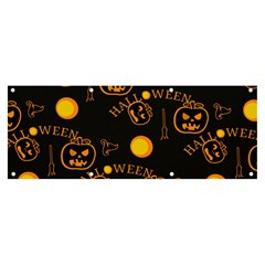 Halloween Background Pattern Banner and Sign 8  x 3 