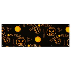 Halloween Background Pattern Banner and Sign 12  x 4 