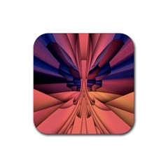 Pattern Colorful Background Abstarct Rubber Coaster (square) by Ravend