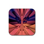 Pattern Colorful Background Abstarct Rubber Coaster (Square) Front