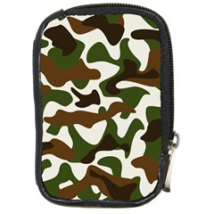 Camouflage Print Pattern Compact Camera Leather Case