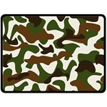 Camouflage Print Pattern Fleece Blanket (Large)  80 x60  Blanket Front