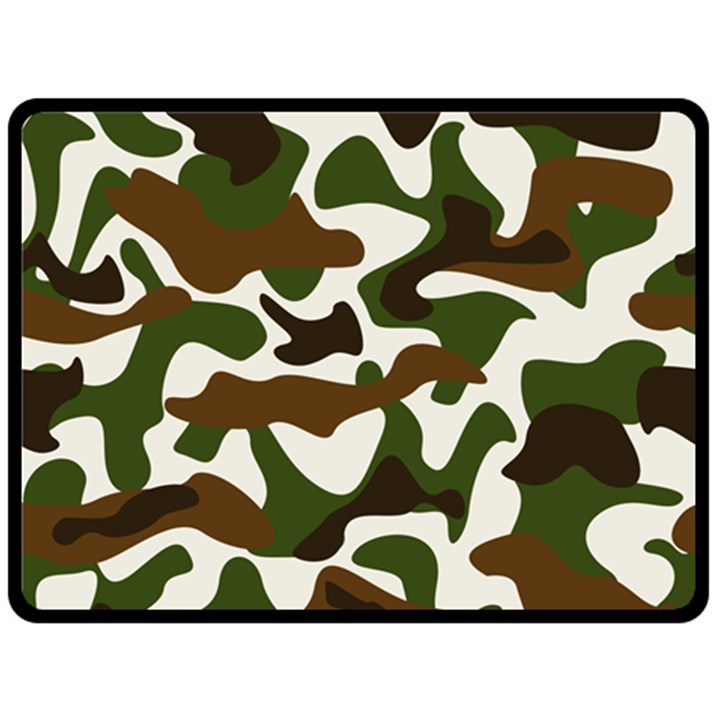 Camouflage Print Pattern Fleece Blanket (Large) 