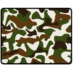 Camouflage Print Pattern Fleece Blanket (medium)  by Ravend