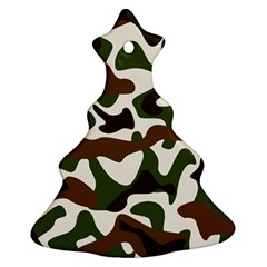 Camouflage Print Pattern Christmas Tree Ornament (two Sides)