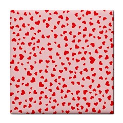 Hearts Valentine Heart Pattern Tile Coaster by Ravend