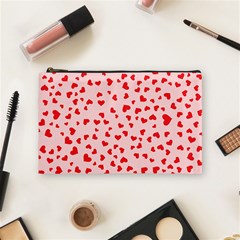 Hearts Valentine Heart Pattern Cosmetic Bag (medium) by Ravend