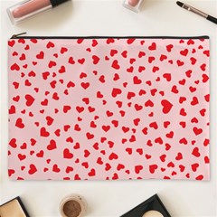 Hearts Valentine Heart Pattern Cosmetic Bag (xxxl) by Ravend